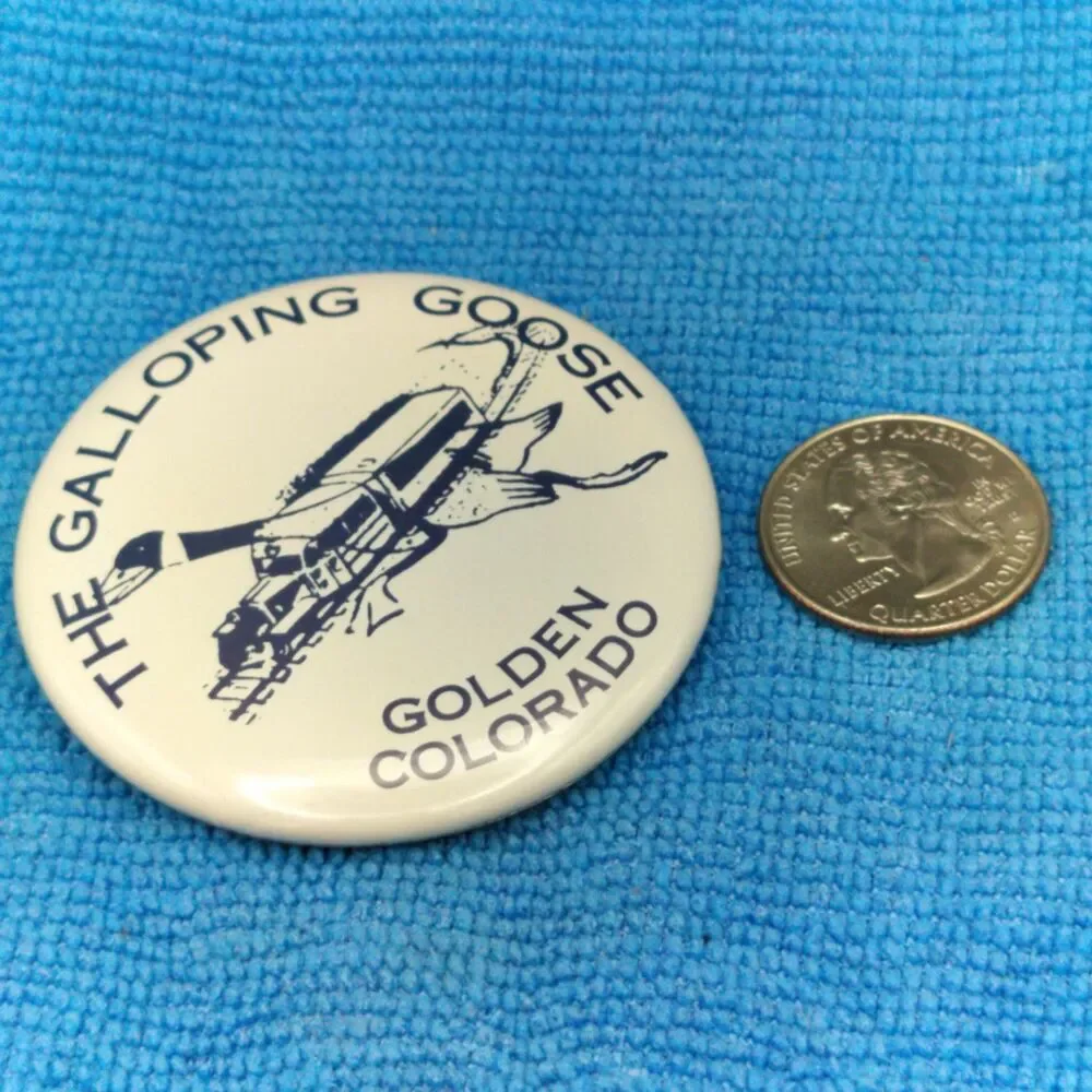 The Galloping Goose Golden Colorado Vintage Pin Button Pinback